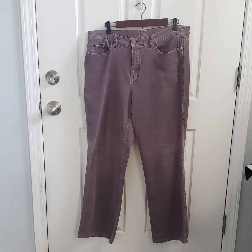 Women's Venezia plum color corduroy  pants size 16